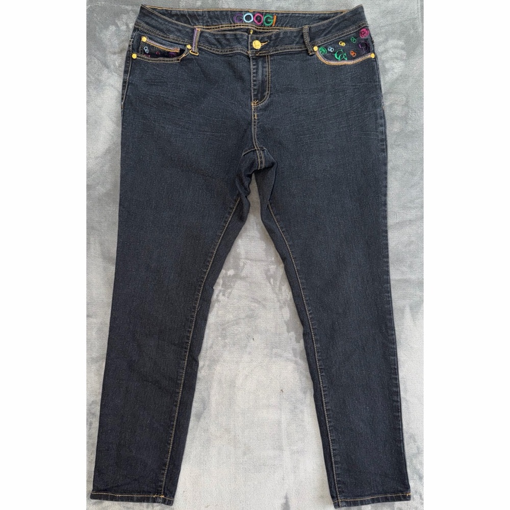 💚🩷 Insane COOGI Skinny Jeans with Rhinestone Details